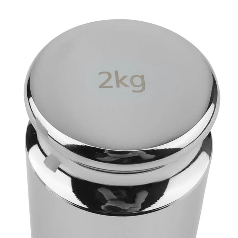 Top view of 2Kg Calibration Weight M1 Class Precision Scale Weight for Lab, Factory, and Supermarket Use, Heavy-Duty Steel