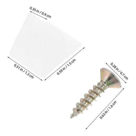 Space Saver 50 Pcs Drawer Support Wedges With Screws For Kitchen Cabinets And Office Desks, metal screw and plastic bracket
