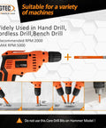 Dry Diamond Drill Bit Set Five Piece One Quarter Inch Six Millimeter Hole Saw Kit Heavy Duty For Granite, compatible with various drills.