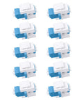 10 Pack Fiber Optic LC Duplex Singlemode Keystone Jack Couplers White, featuring low insertion loss and zirconia ferrules