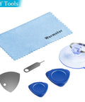 Microfiber cloth, suction cup, pry tools from 24 Piece Pry Tool And Screwdriver Kit For Easy Screen Replacement And Battery Repair