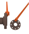 Petol Flange Wrench With Dual Pins One Half Inch Pin Fits One Inch To Three Inch Threaded Flanges And Five Eighths Inch Pin Fits Four Inch To Twelve Inch Flanges Easy Bolt Hole Insertion Heavy Duty Hand Tool For Plumbing Piping And Maintenance, side and top view