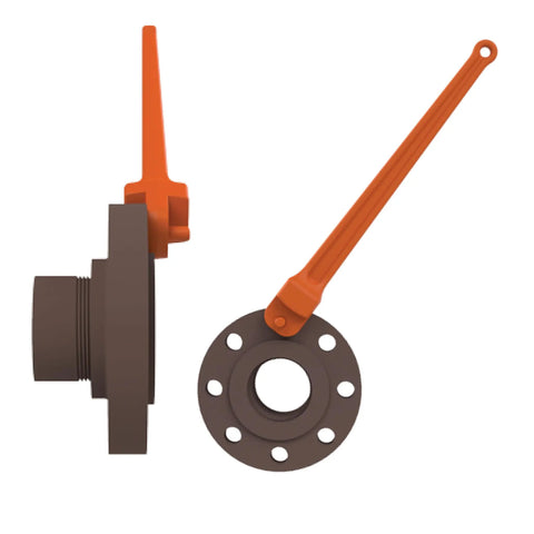 Petol Flange Wrench With Dual Pins One Half Inch Pin Fits One Inch To Three Inch Threaded Flanges And Five Eighths Inch Pin Fits Four Inch To Twelve Inch Flanges Easy Bolt Hole Insertion Heavy Duty Hand Tool For Plumbing Piping And Maintenance, side and top view