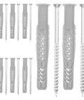 20 Piece Drywall Anchors Kit With Screws Silver Hollow Wall Plugs For Drywall And Cabinet Installations Ideal For Studless Walls plasterboard anchors and screws