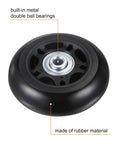 Road Ready Replacement Luggage Wheels For Suitcase Repair Kit With PU Bearing Rollers and Wrench, rubber wheel with double ball bearings.