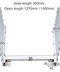 Beefy Aluminum Telescopic Cabinet Drawer Slide Rail For Concealed Desks And Kitchen Countertops 1450mm dimensions