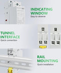 Dead Silent 25a Ac Dc 120v Contactor 2 Pole Normally Open Din Rail Module For Hvac And Ev Systems with indicating window and tunnel interface.