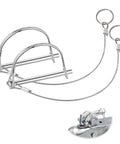 Two Pack Locking Hitch Pins With Anti Lost Rope Ring For Secure Trailer Towing, Heavy Duty Trailer Pin Set shown with locking clips.