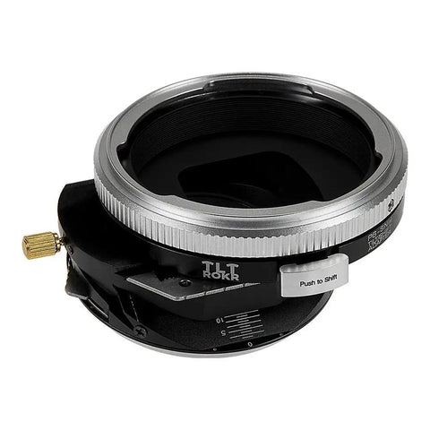 Vintage Pentacon 6 Kiev 66 To Sony Alpha A Mount Tilt Shift Lens Adapter With 360 Degree Rotation 20mm Total Shift 10 Degree Tilt Pro Shooters Swear By For Minolta AF And Other Vintage Lenses On Sony Bodies, black metal