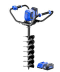 40V Brushless Cordless Earth Auger With 8 Inch Auger Bit For Fence Posts Battery And Charger Included Dig Holes Fast In The Yard