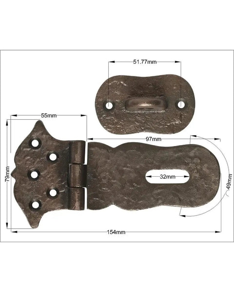 Heavy Duty Iron Door Hasp And Staple Latch Six Inch Antique Copper Finish Security Bolt For Cabinets Wardrobes And Furniture Solid Build Hassle Free Assembly And Top Tier Lockdown Security For Your Home Projects
