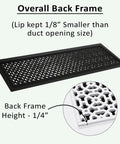 Beefy Heavy Duty Cast Aluminum Floor Air Grille For 6x30 Duct Opening With 8x32 Face Plate Matte Black Powder Coat Beveled Edges
