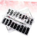 Two Piece Miniature Screw Set With Countersunk Round Screws, DIY friendly for glasses, watches, electronics in storage box