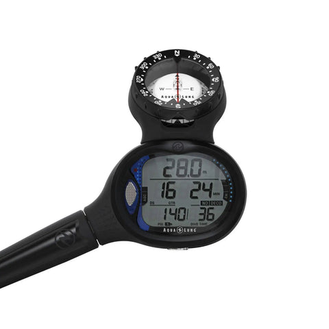 Dive Computer I550C With Compass And Gas Time Remaining, Air Nitrox And Gauge Modes, Real Time Gas Management, NH Black
