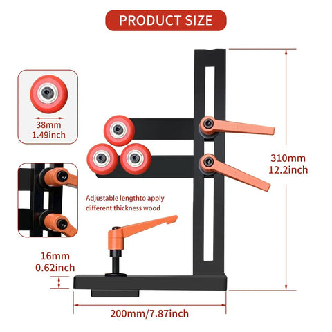 Rock Solid Wood Lathe Steady Rest With Adjustable L Type Center Frame And Three Super Slick Polyurethane Wheels Built To Crush Demanding Woodworking Projects Up To Twelve Inches Like Butter
