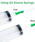 Clear PVC enema tubing with green connector tip (12 Fr); replacement hose for syringe