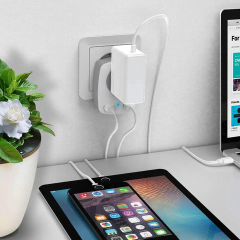 Europe Travel Plug Adapter With USB C Port Not For UK Wall Charger used with tablet and laptop
