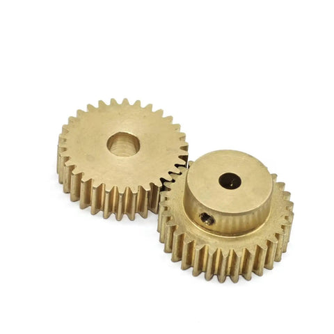 Beefy Copper 52 Tooth Straight Spur Gear 0.75 Module 52T With 5mm Bore 40.5mm Diameter 8mm Teeth Thickness hardware gears
