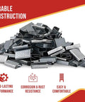 Pile of Beefy Serrated Steel Banding Clips For Five Eighths Inch Strapping 2000 Piece Set Pallet Banding On White Background