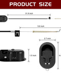 Universal Recliner Pull Handle Replacement Cable Featuring Upgraded Recovery Spring with detailed size measurements.
