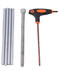 Heavy Lifter Router Lift For Weekend Warriors Featuring Micro Pinpoint Dial Adjustments Plug And Play Four Ring System tools including rods and wrench.