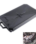 Black 10 Quart ABS Oil Drain Pan With Spout Low Profile Catch Basin For Harley Davidson Touring And Softail Models