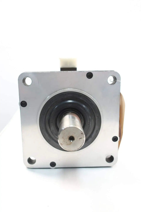 3 Phase Servo Motor 2.8 kW 3000 RPM 155V AC Heavy Duty Pro Grade for CNC and Industrial Robotic Systems Shaft Diameter 1.375 in Model A06B-0143-B075 High Torque Servo front view