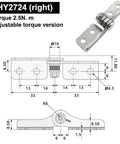 Upgrade Your Rusty Frame With This Premium Stainless Steel Damping Hinge Repair Tool Featuring Adjustable Shaft Positioning For Smooth Furniture Movement And Long Lasting Heavy Duty Performance - Technical drawing of hinge