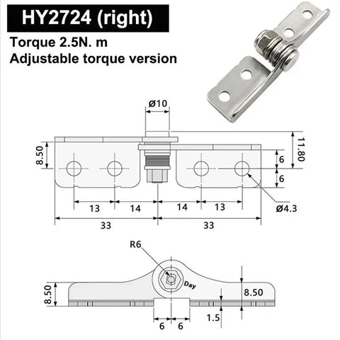 Upgrade Your Rusty Frame With This Premium Stainless Steel Damping Hinge Repair Tool Featuring Adjustable Shaft Positioning For Smooth Furniture Movement And Long Lasting Heavy Duty Performance - Technical drawing of hinge