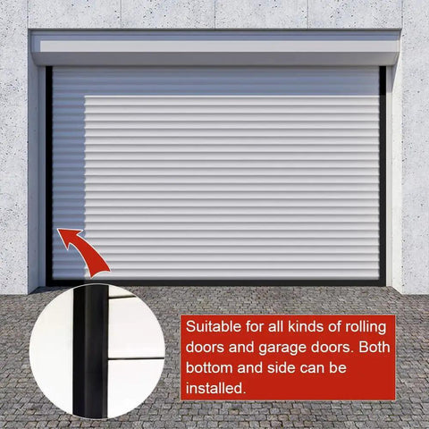 Universal Garage Door Seal Bottom Rubber Strip With Nails Heavy Duty Weatherproofing And Weather Stripping installed on door