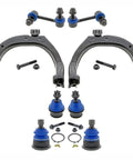 Front Suspension Kit For Dodge Ram 2500 Pickup 2007 5.9L Diesel 4WD Includes Center Drag Link Tie Rod End Ball Joint Track Bar Bushings And Steering Damper For Stronger Front End layout.