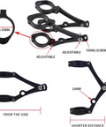 Side view of adjustable 55-59mm clamps for 7 Inch Aluminum Alloy CNC Motorcycle Headlight Housing Bucket with CNC Side Mount Bracket.