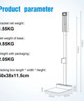 Dyson Vacuum Stand Wall Mount Docking Holder dimensions and weights with aluminum bracket and base measurements