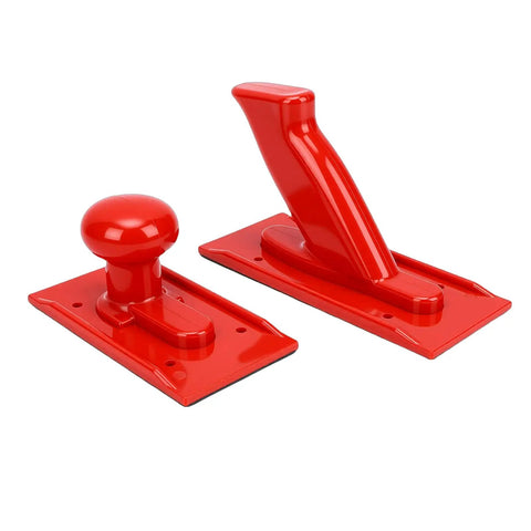 Safety Table Saw Push Block Set 2 Pack for Woodworking Router Table Jointer Push Blocks with rounded handle and angled grip.
