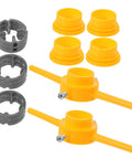 Two Sets Abs Threading Kit For Home Garage Use With Tap And Die Tools, yellow and black components for pipe threading and repair.