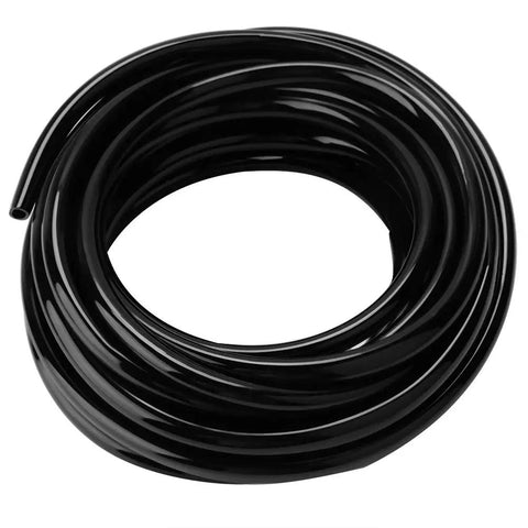 Coiled 10M Garden Drip Irrigation Hose Kit, PVC Flexible Tubing 8 To 11 mm For Home Yard Lawn Landscape, Black, Smooth Wall