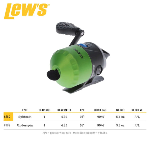Crappie Thunder Spincast Fishing Reel With All Metal Gears And Ball Bearing Drive Built Tough Stainless Steel Nose Cone 4.3 To 1 Gear Ratio