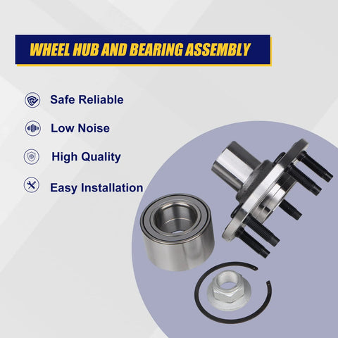 Front Wheel Bearing And Hub Assembly 518515 Direct Fit For Ford Escape 2001 2012, Mazda Tribute 2001 2011, Mercury Mariner 2005 2011