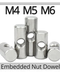 Beefy Furniture Barrel Nuts And Thumb Screws Bolt Set With Cross Dowels And Slotted Fittings Silver Finish M4 M5 M6 sizes