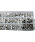 M3 304 Stainless Hex Socket Head Cap Screws And Nuts Kit, 150 Pcs Each, Grade 8.8 High Strength Bolts in compact case, organized view