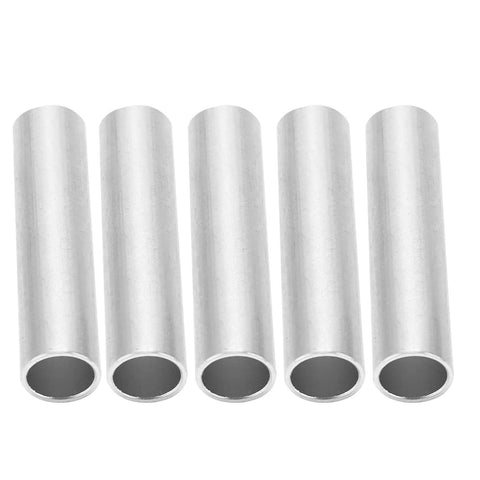 Ten Pack Aluminum Robot Tubes 12mm OD 10mm ID 50mm Length Built Tough And Lightweight For DIY Robotics And Industrial Projects High Strength Replacement Parts For Robotic Frames, five tubes shown
