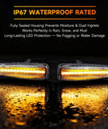 Mitsubishi Lancer VIII Front LED Side Marker Lights Pair With Clear Lens Yellow LED Turn Signals For 2008 To 2017 Models