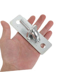 Heavy Duty Wall Mount Gate Hinges 4 Pack For Fence Posts And Barn Doors Weather Resistant Galvanized Iron Hinges With Silent Operation And Quick Install Built To Last For Farm Use, close-up in hand