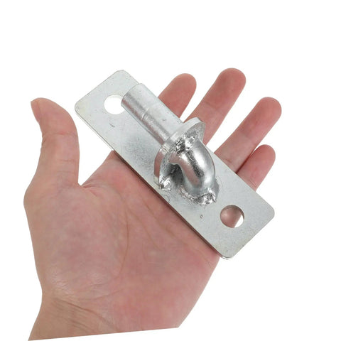 Heavy Duty Wall Mount Gate Hinges 4 Pack For Fence Posts And Barn Doors Weather Resistant Galvanized Iron Hinges With Silent Operation And Quick Install Built To Last For Farm Use, close-up in hand
