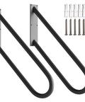 2 Pack 27.5 Inch Black Stair Handrails For 1 To 3 Steps Outdoor And Indoor Wall Mounted Grab Bar with mounting hardware