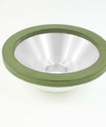 Diamond Grinding Wheel Bowl Shape With Resin Bond, 75 Percent Concentration, 400 Grit, 100mm Diameter, Aluminum Core, Side View