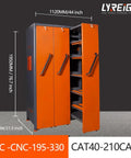 Heavy Duty CNC Tool Storage Cabinet With BT40 CAT40 Tool Holder Rack Vertical Drawer Organizer For Warehouses And Machining Centers Durable SPCC Steel Construction Waterproof And Scratch Resistant 210 Cap, 1120mm x 1950mm