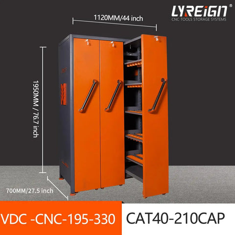Heavy Duty CNC Tool Storage Cabinet With BT40 CAT40 Tool Holder Rack Vertical Drawer Organizer For Warehouses And Machining Centers Durable SPCC Steel Construction Waterproof And Scratch Resistant 210 Cap, 1120mm x 1950mm