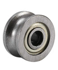 U Groove Pulley Wheel Roller Bearing Set 10 Pcs U624zz 0.51 Inch OD U Type Guide Pulley Carbon Steel Built To Last For Window Door Linear Motion System Smooth Grease Filled Operation, close-up
