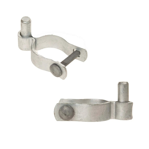 2 Pack Chain Link Fence Gate Post Hinges With Bolts And Nuts One Five Eighths Inch Heavy Duty Galvanized Steel Anti Rust Frame Gate Hinge Kit